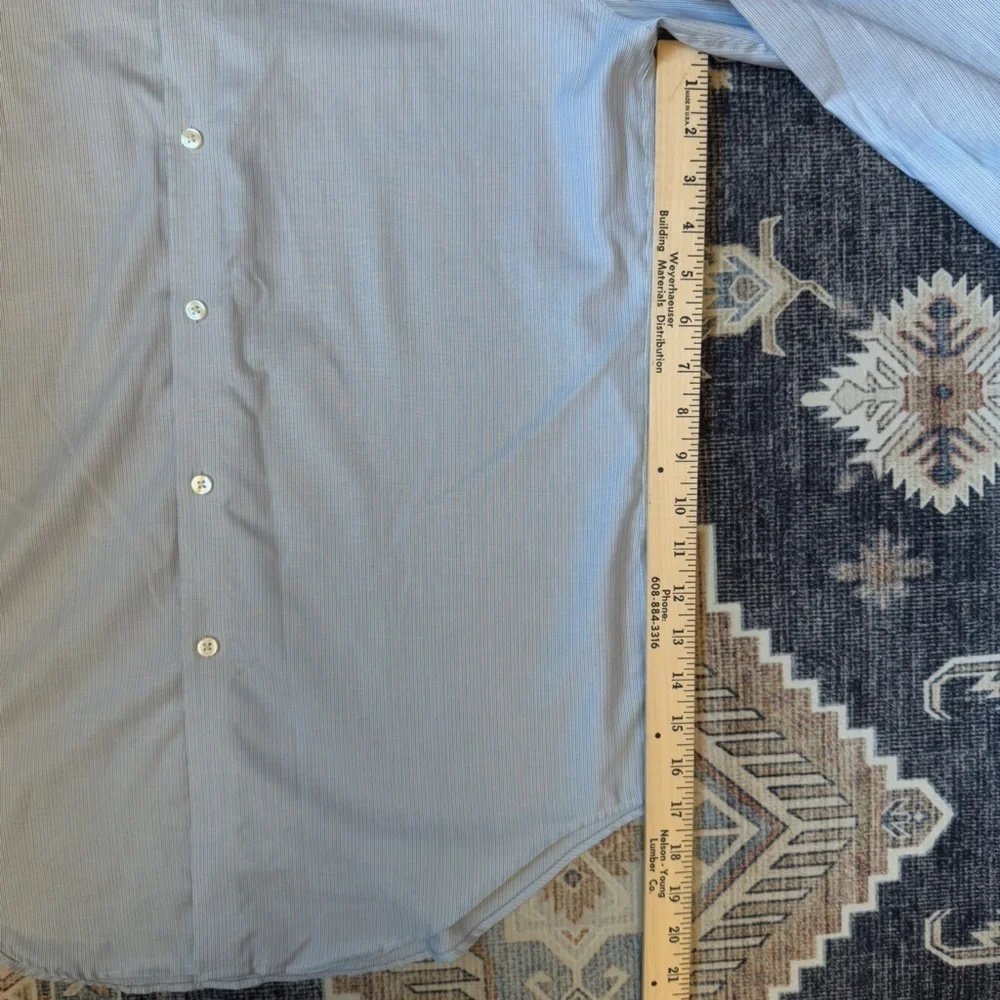 Calvin Klein Slim Fit Infinite Non-Iron Light Blue Dress Shirt Men’s Size 15.5